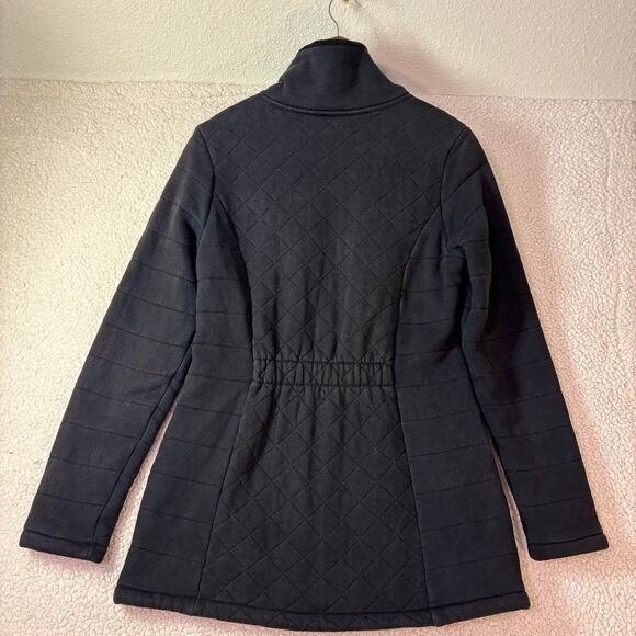 The North Face Womens Jacket Medium Black Caroluna Quilted Fleece Lined Coat - Picture 3 of 10